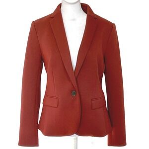 Ann Taylor women's blazer jacket suit coat burnt orange S/614603